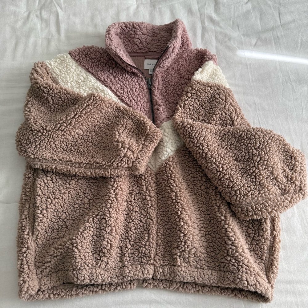 Nine West Pink Sherpa Jacket